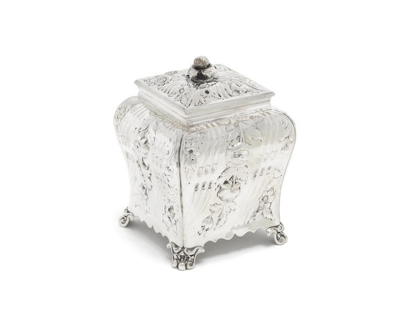 Bonhams : A Victorian silver tea caddy, in the 18th century manner by ...