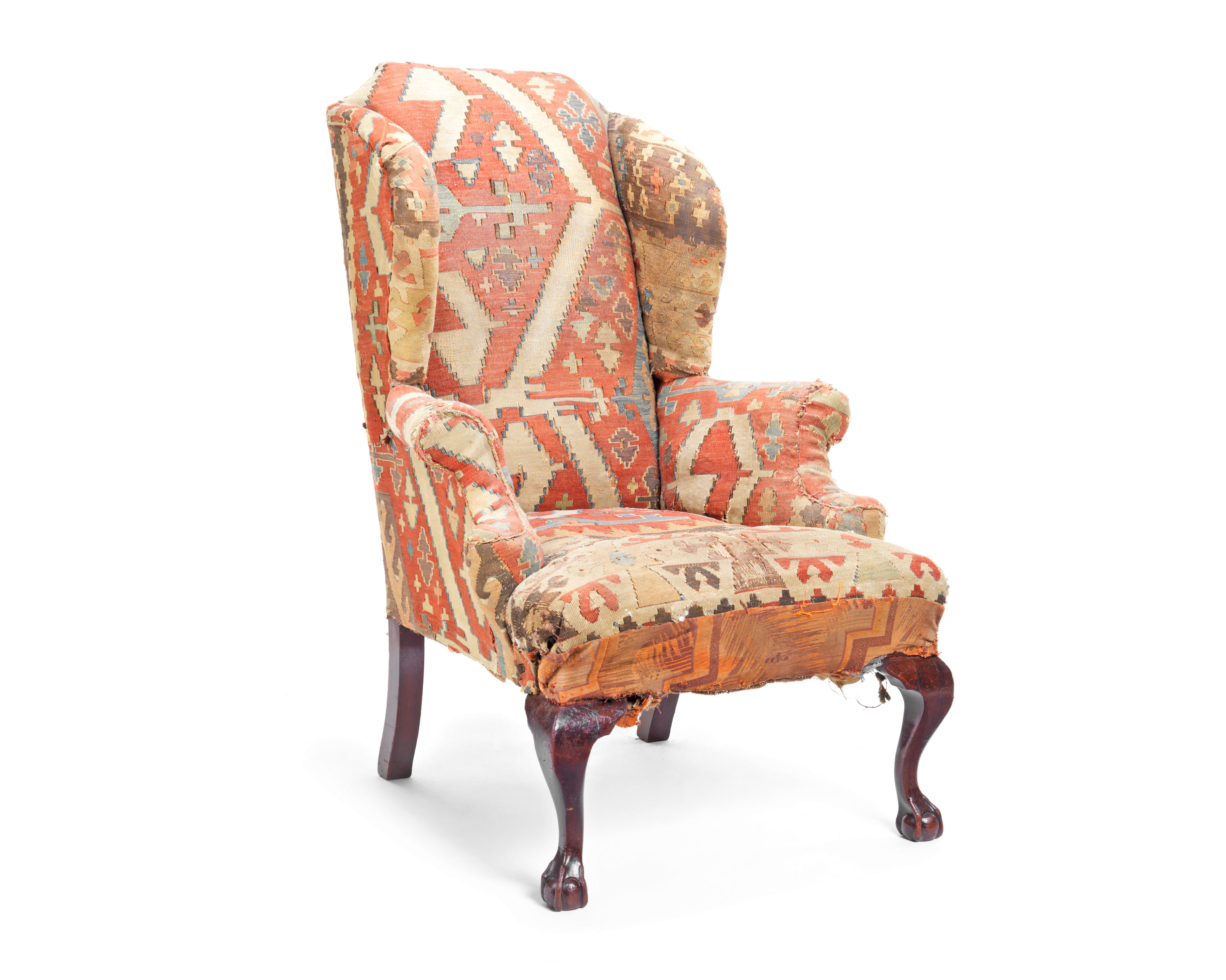 Bonhams : A George Iii Style Wingback Armchair