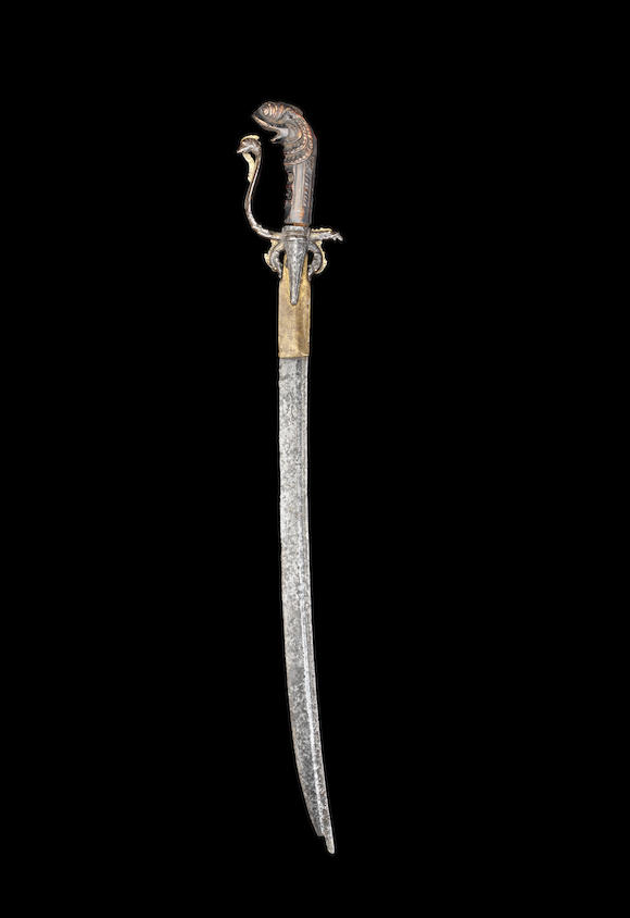 Bonhams : A Singhalese steel Sword (kastane) Ceylon, 17th Century