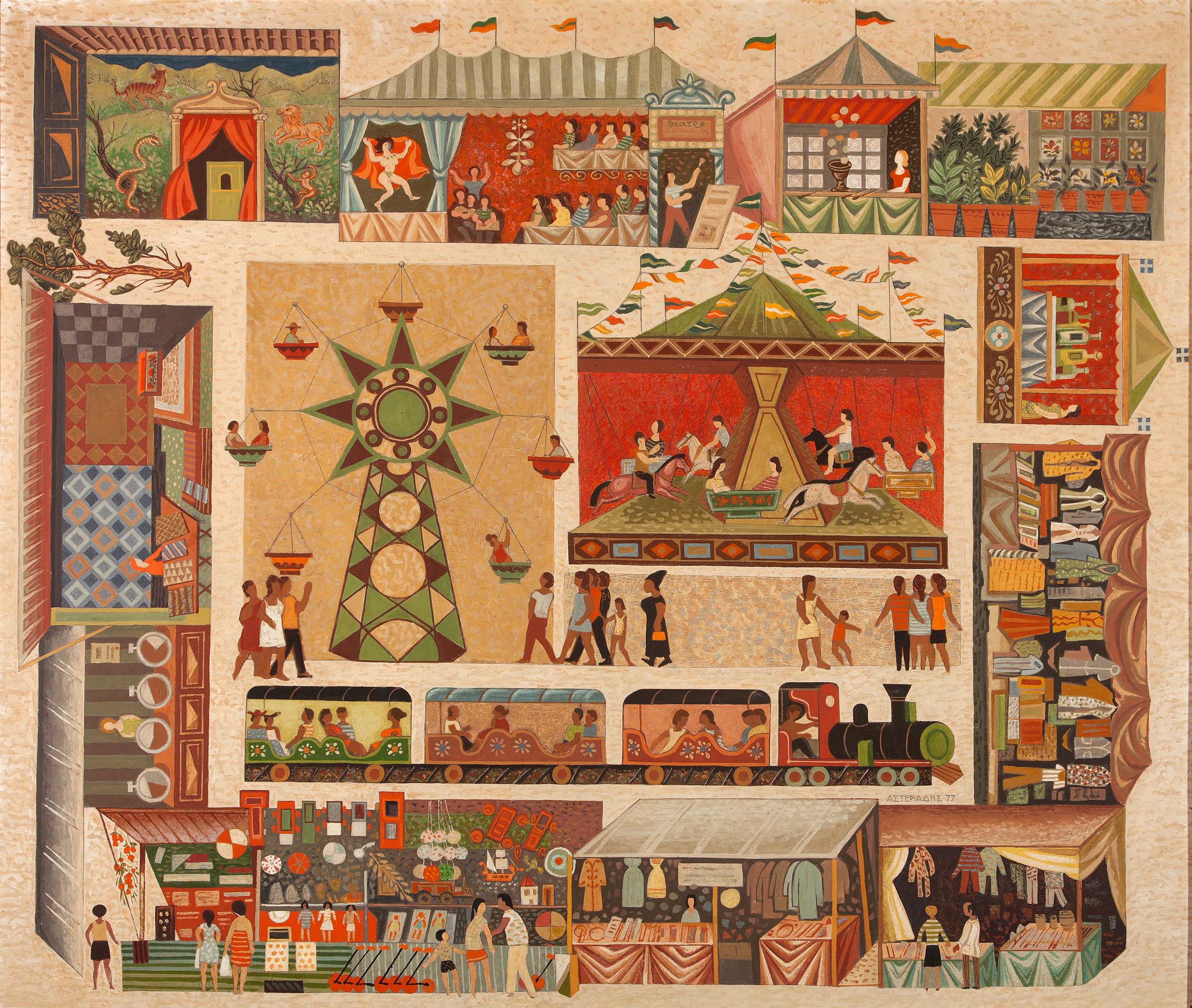 Bonhams Agenor Asteriadis Greek 1898 1977 The Country Fair 154 X 