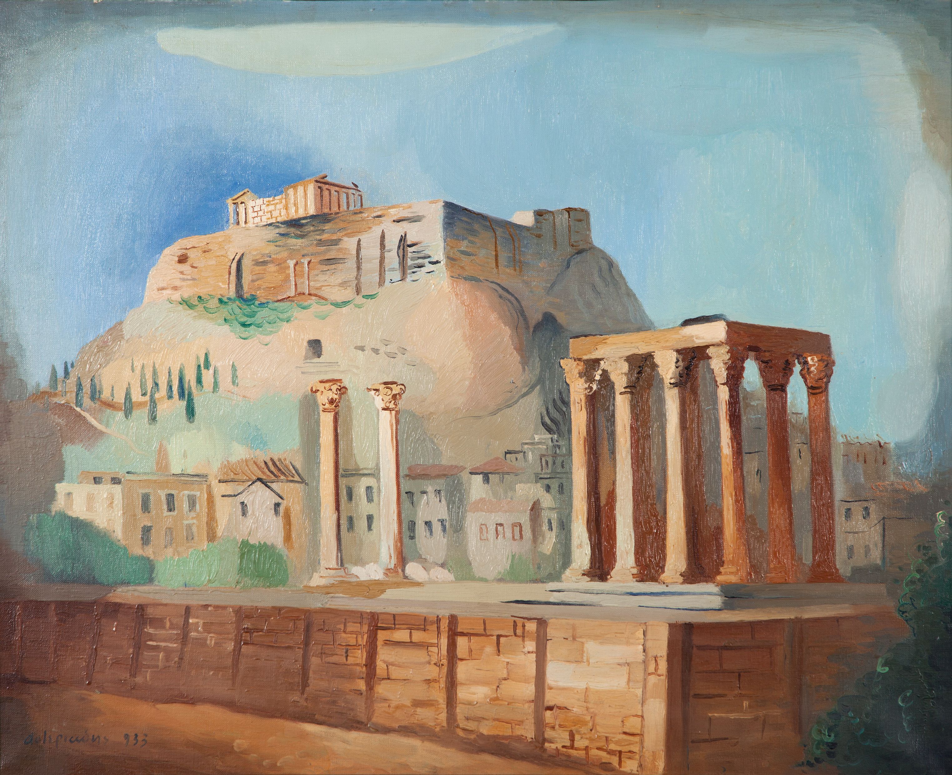 Bonhams Agenor Asteriadis Greek 1898 1977 Columns Of The Temple Of 