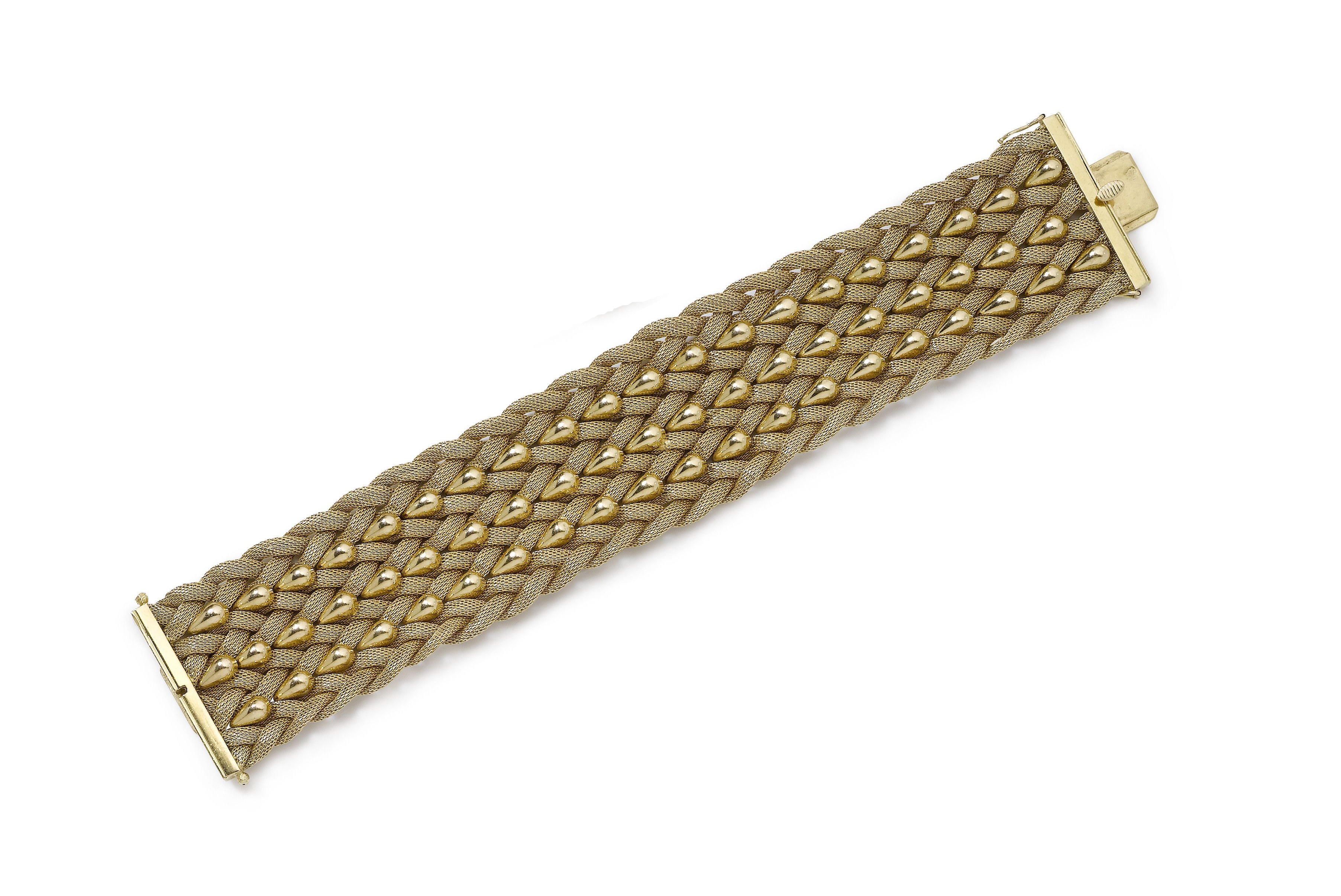 Bonhams : A woven bracelet, by Uno a Erre