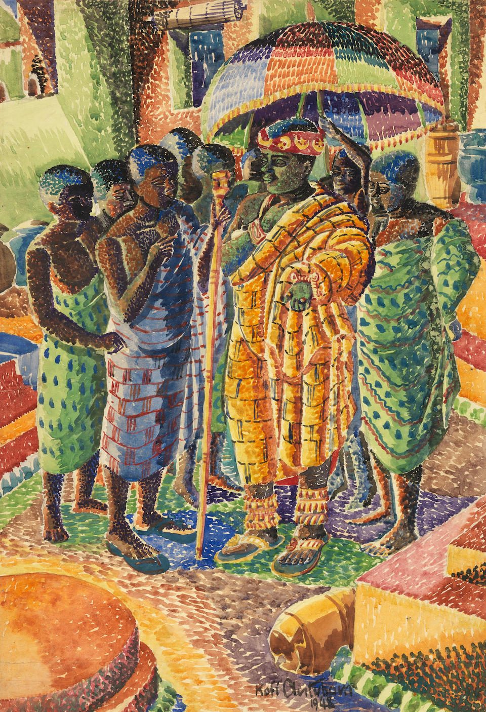 bonhams-kofi-antubam-ghanaian-1922-1964-two-watercolours-and-a