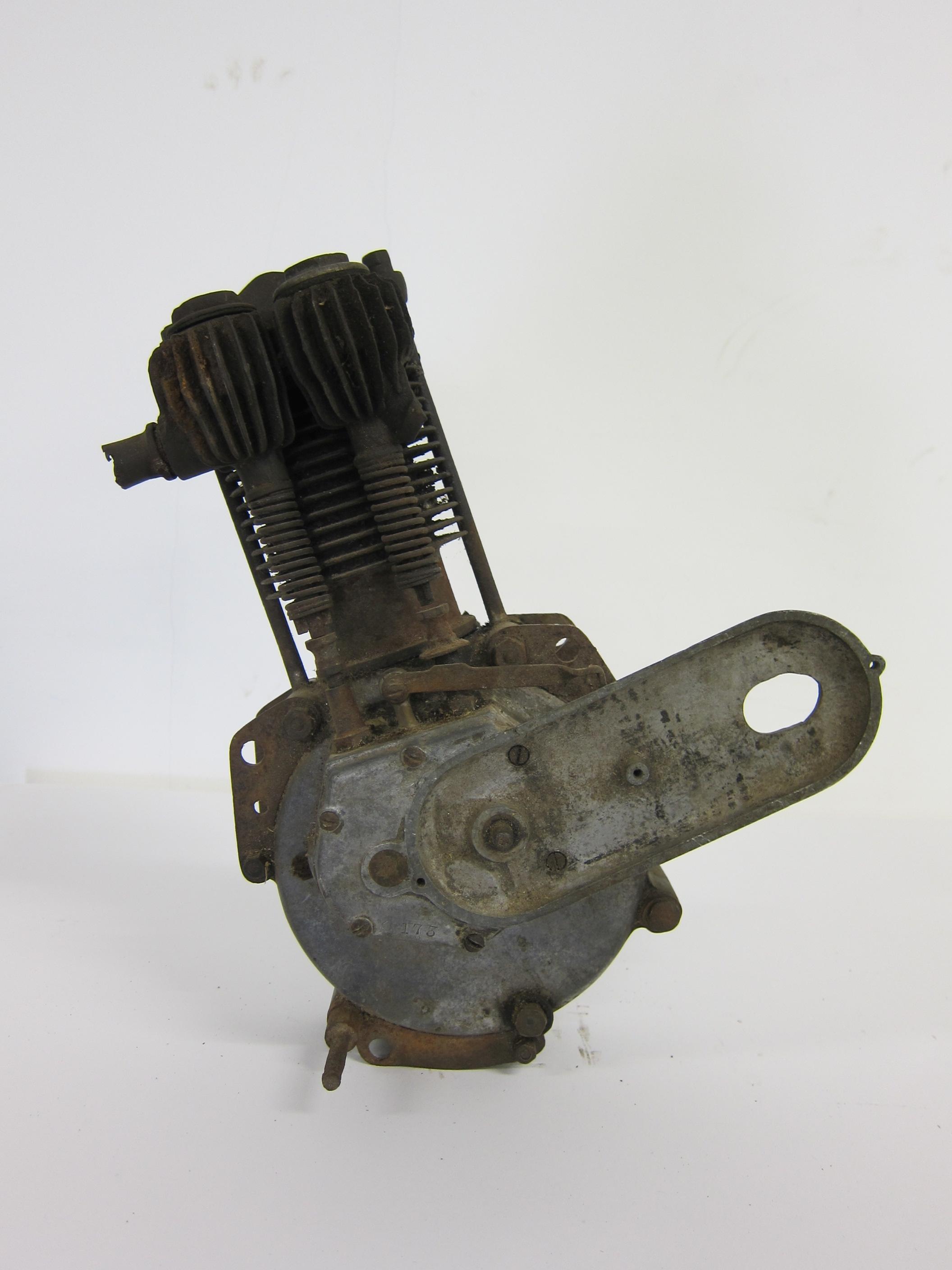 Bonhams Cars : A believed Veteran AJS 350cc SV engine,