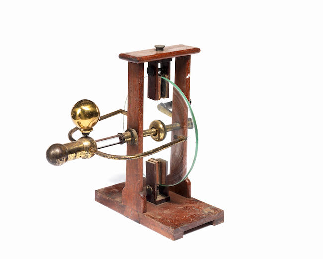 An unusually small Cuthbertston-type electrostatic generator, English, mid 19th century,