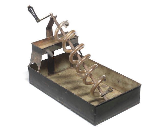 An Archimedean screw demonstration model, English, mid 19th century,