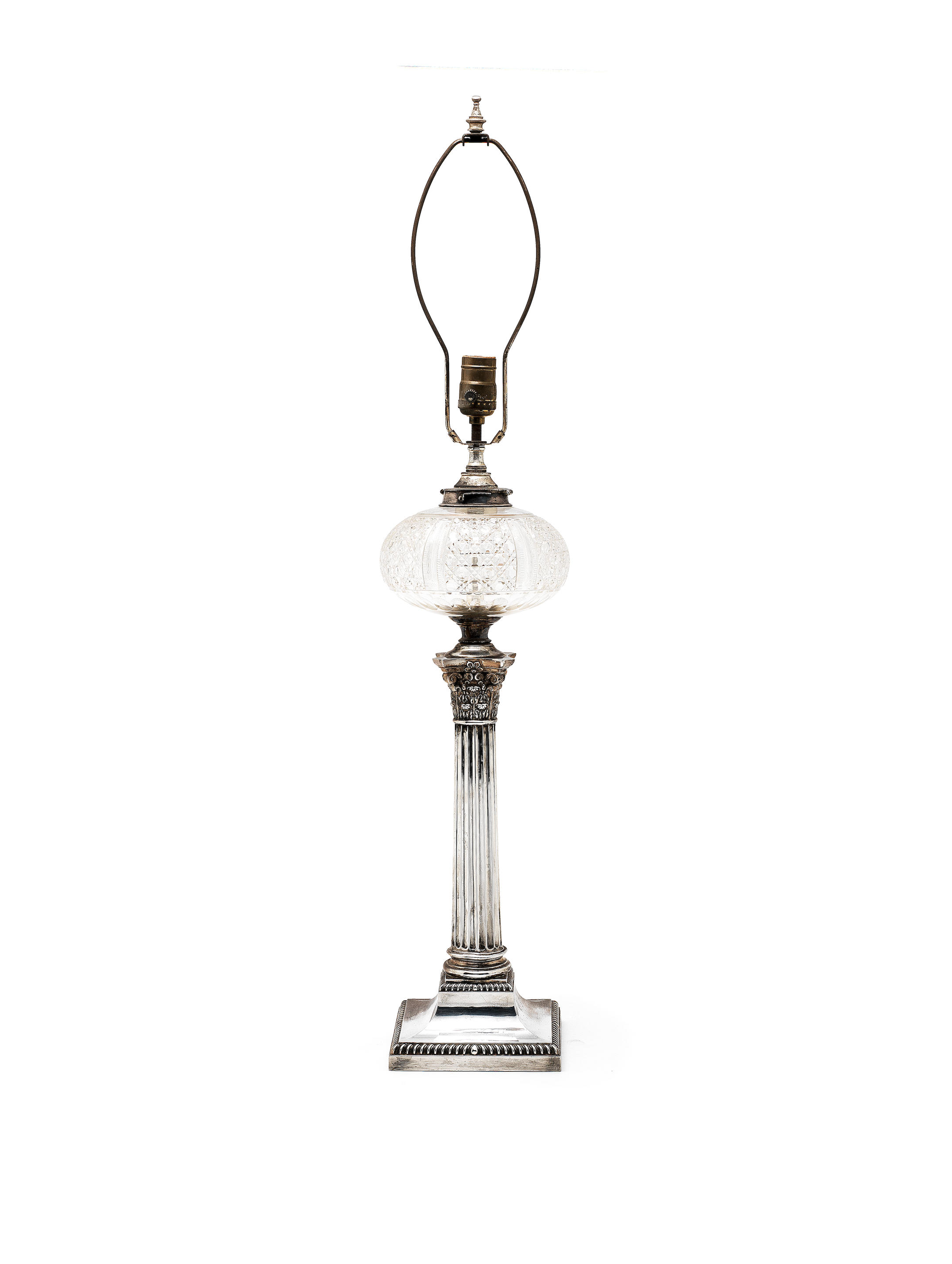 Bonhams An Edwardian Silver Corinthian Column Oil Lamp By Goldsmiths And Silversmiths Co Ltd 0063