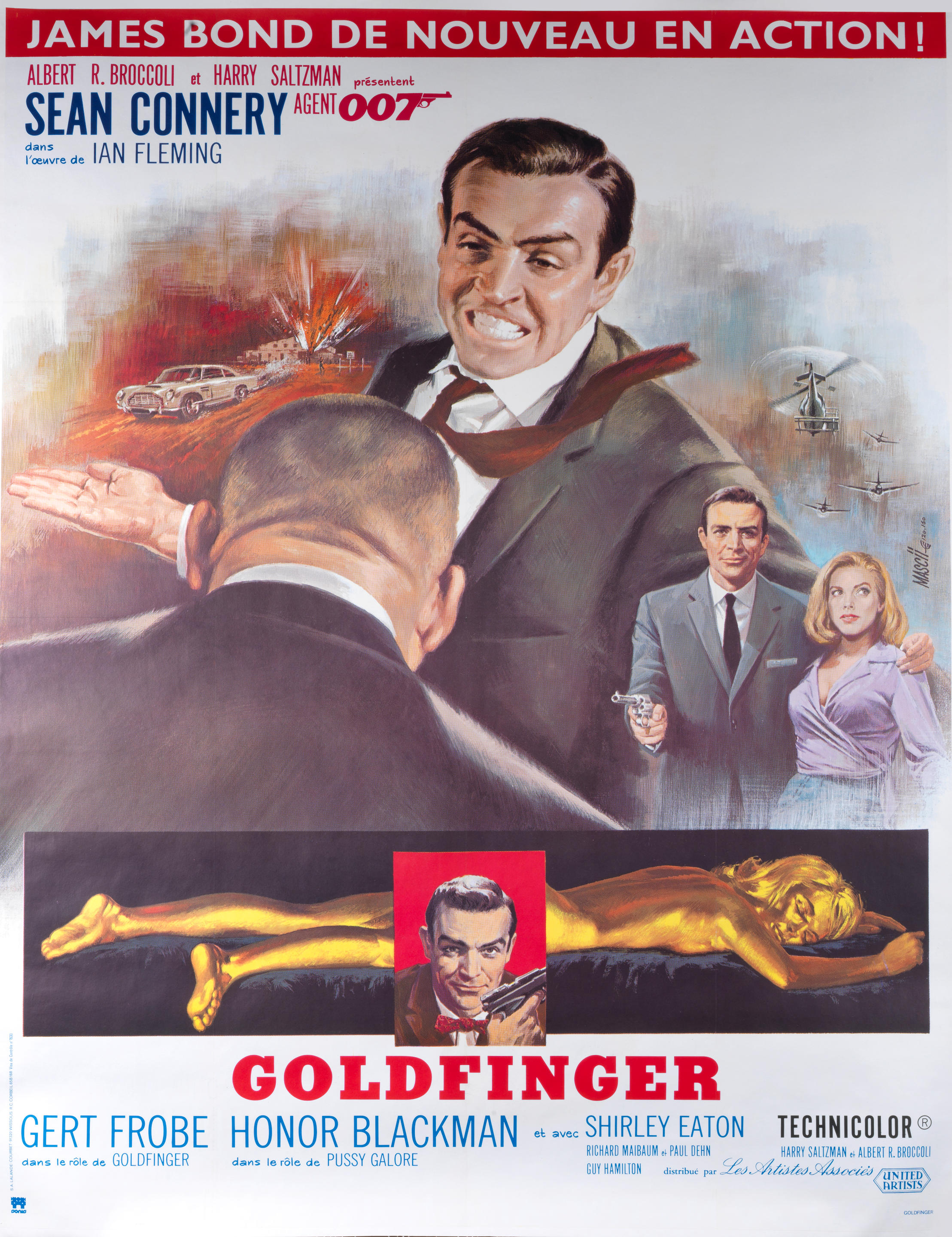 Bonhams Cars : A James Bond 'Goldfinger' film poster, 1964,