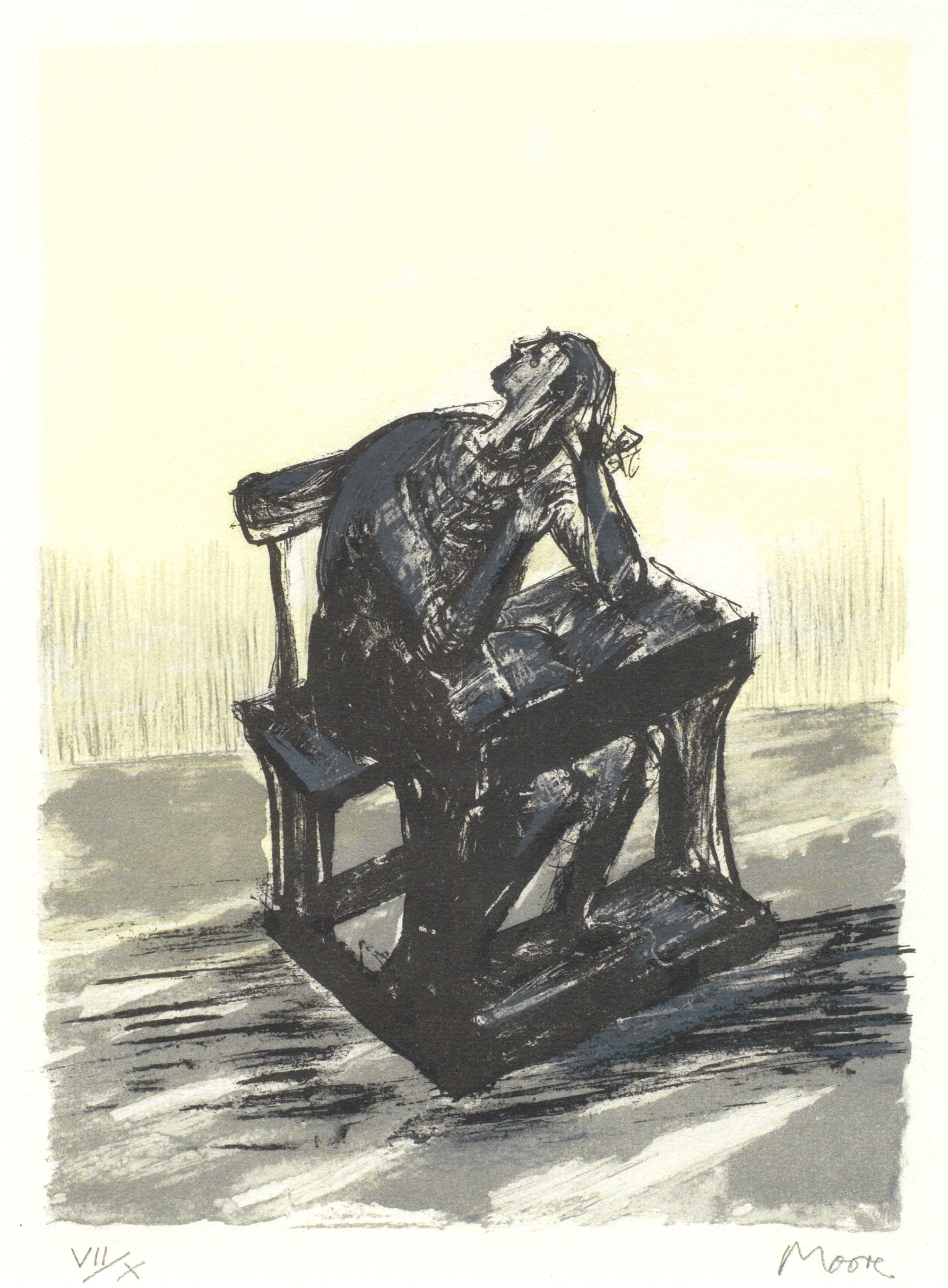Girl Seated at Desk I