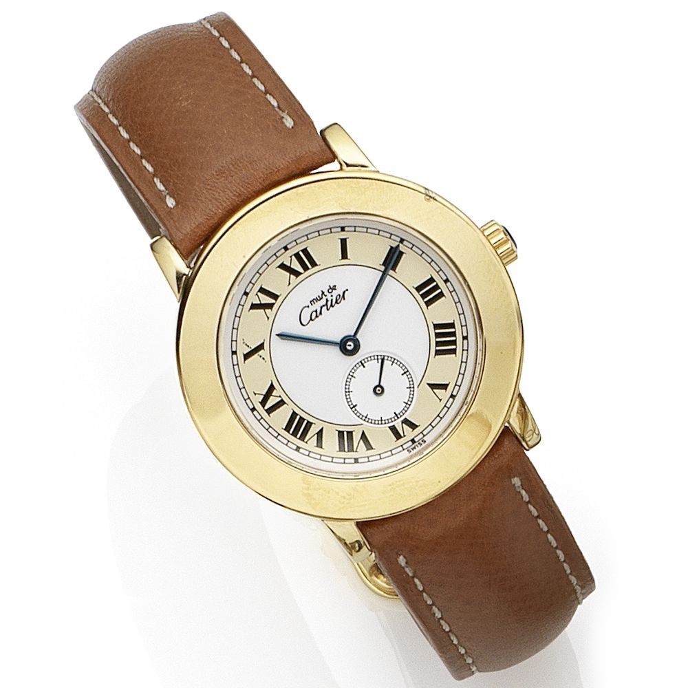 Cartier Cartier. A gold plated quartz wristwatch Must de, Ref:1810/1, Case No.001675, Circa 2000 · 1810/1