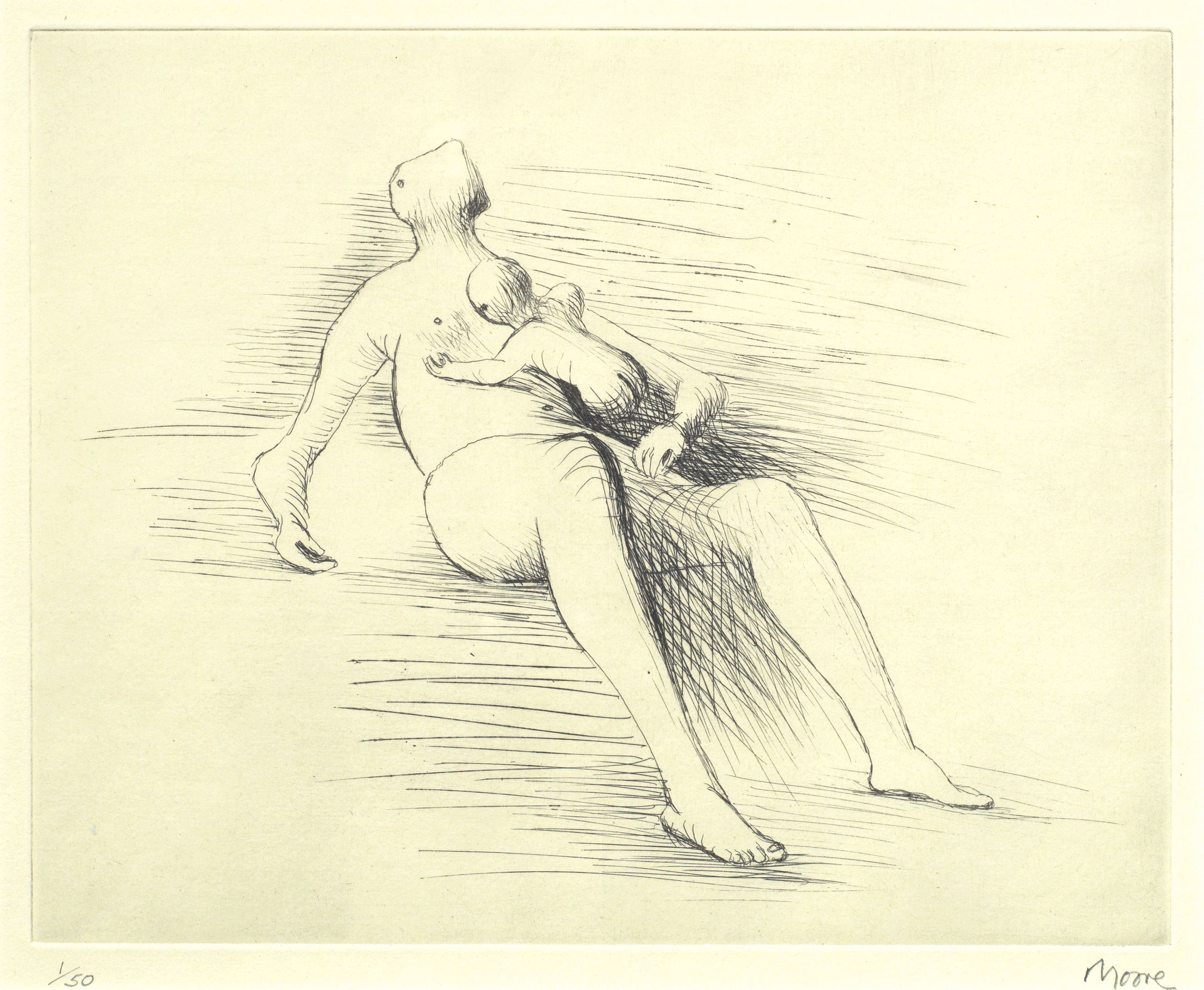 Reclining Mother and Child II