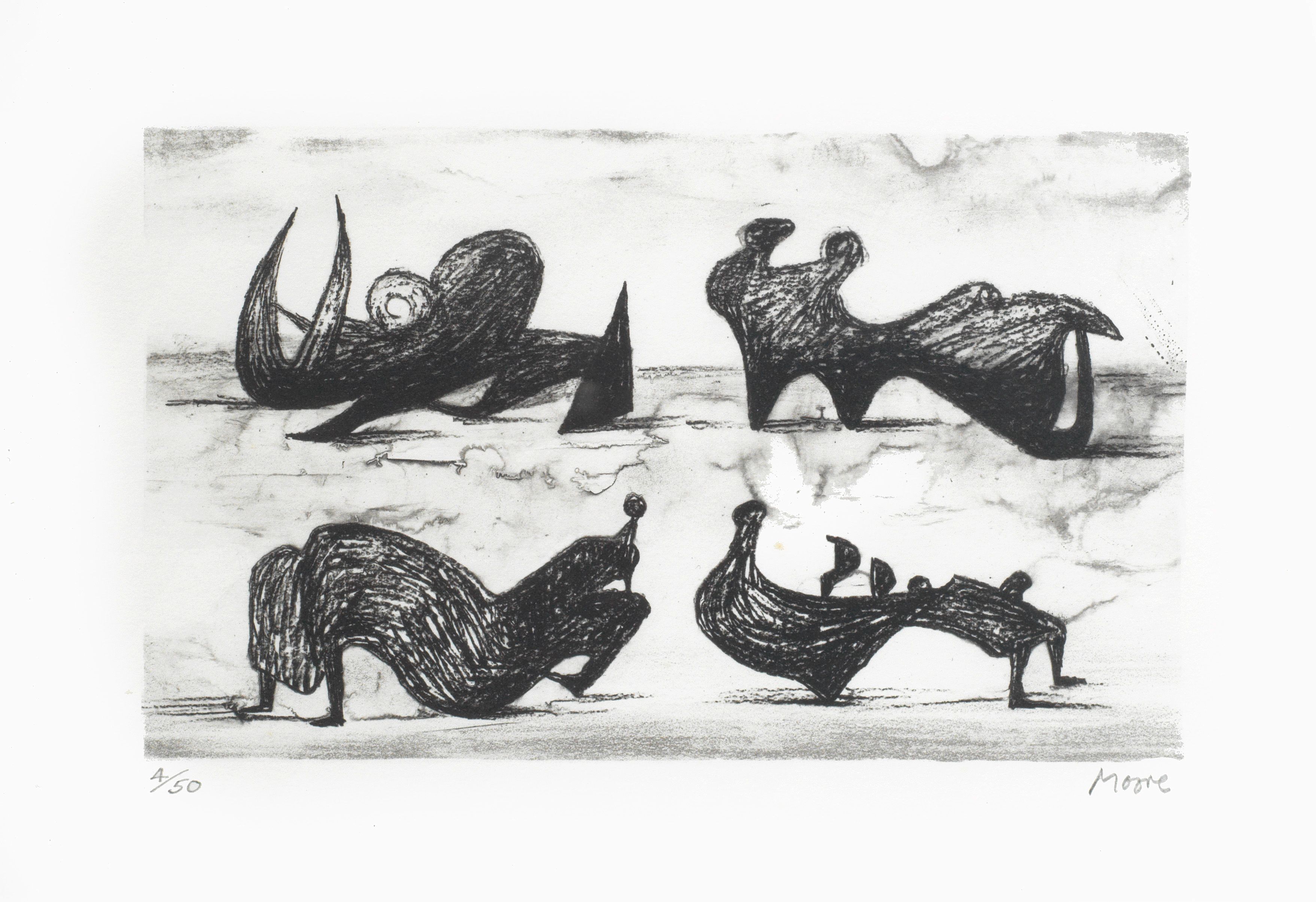 Four Silhouette Figures