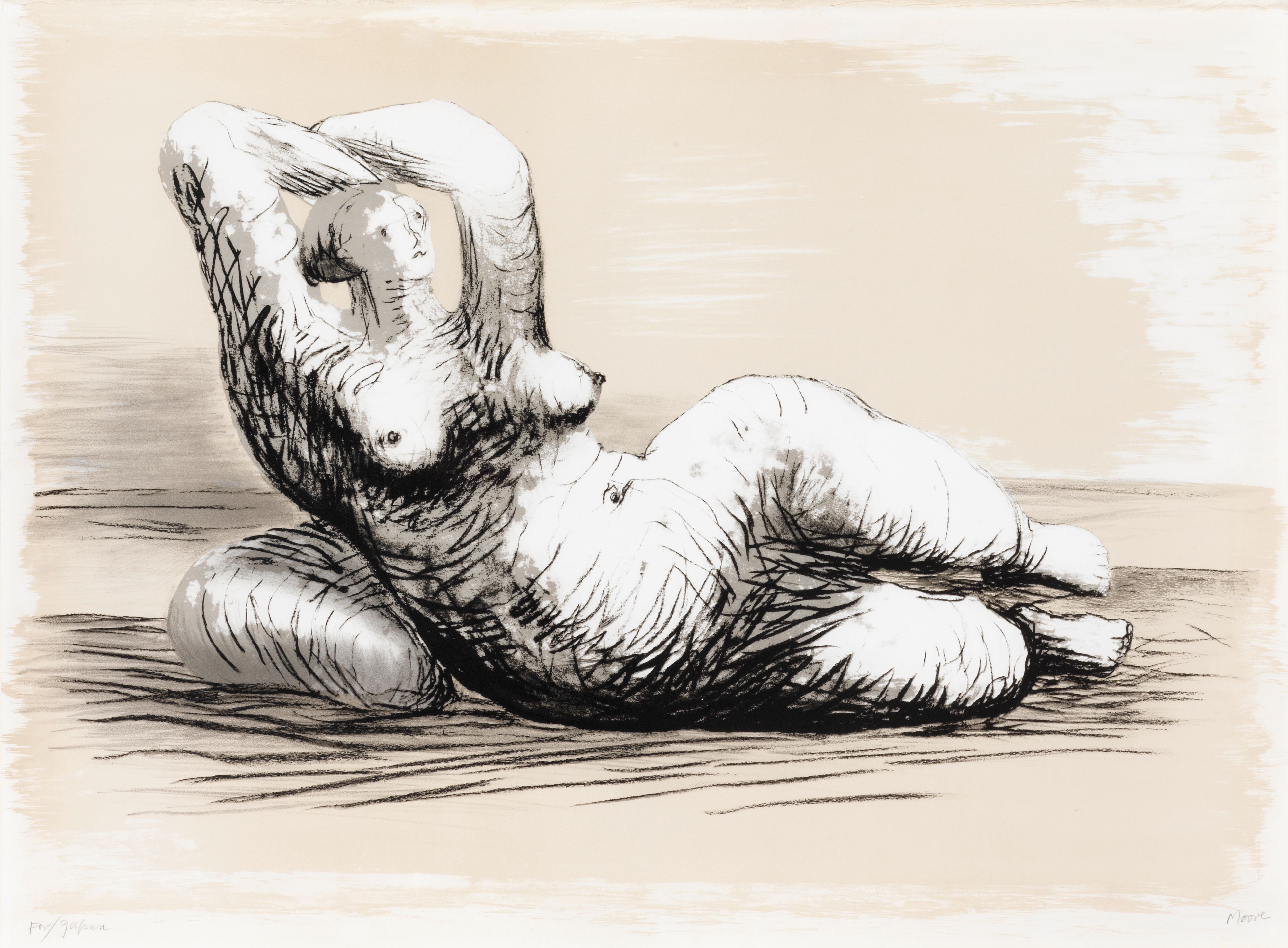 Reclining Woman on Beach