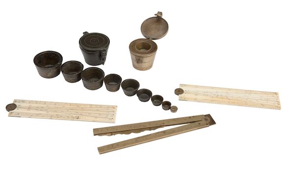 Bonhams : A 18th century folding brass ruler