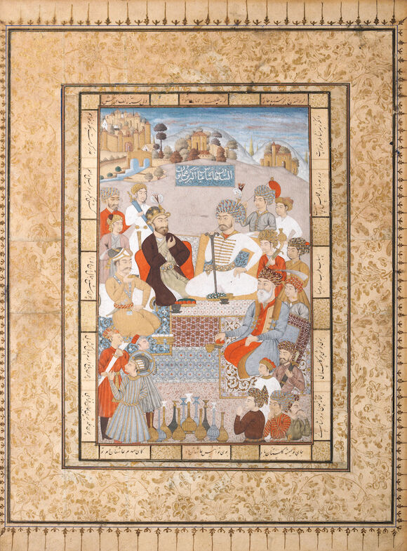 Shah's Ruler Bonhams : A ruler, probably Shah 'Abbas II, receiving an ambassador ...