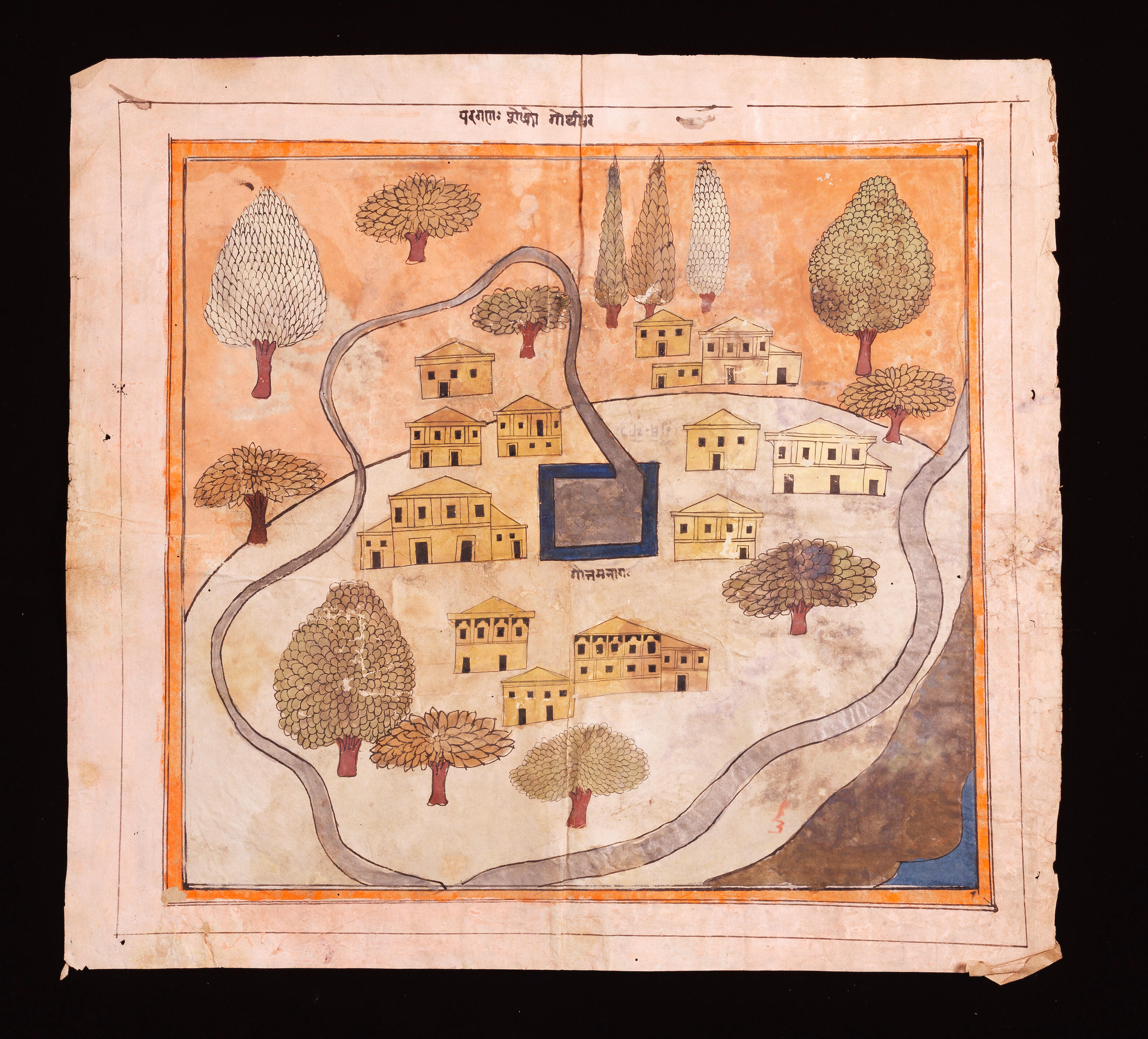 bonhams-six-maps-of-holy-pilgrimage-sites-tirthas-in-kashmir-north