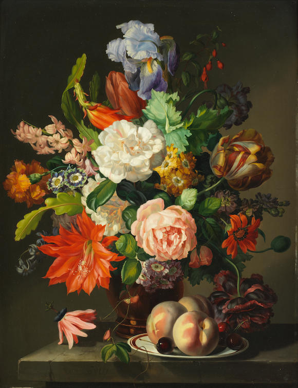 Bonhams : Manner of Georgius Jacobus Johannes van Os Still life of ...