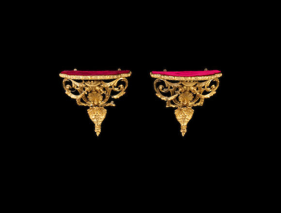 Bonhams : A pair of French late 19th century giltwood and composition ...