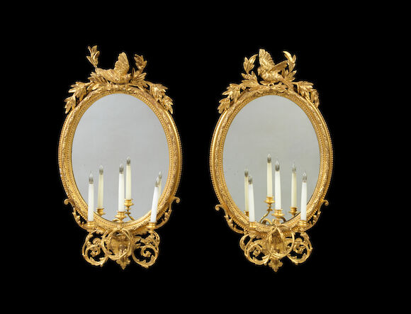 Bonhams : A pair of French late 19th century giltwood and composition ...