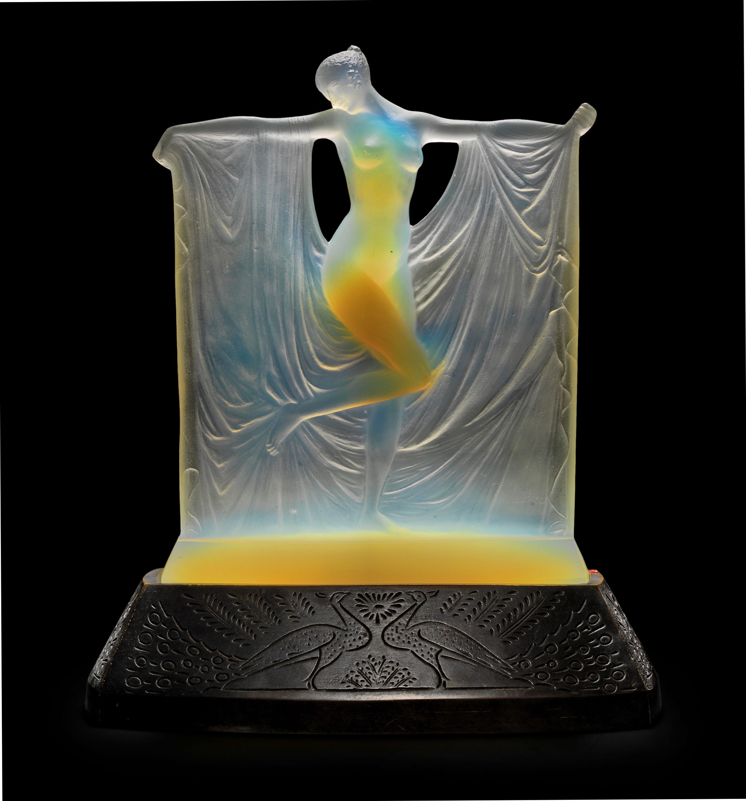 Bonhams A René Lalique Opalescent Glass 'Suzanne' Statuette MOULDED 'R.LALIQUE'; PRE 1945