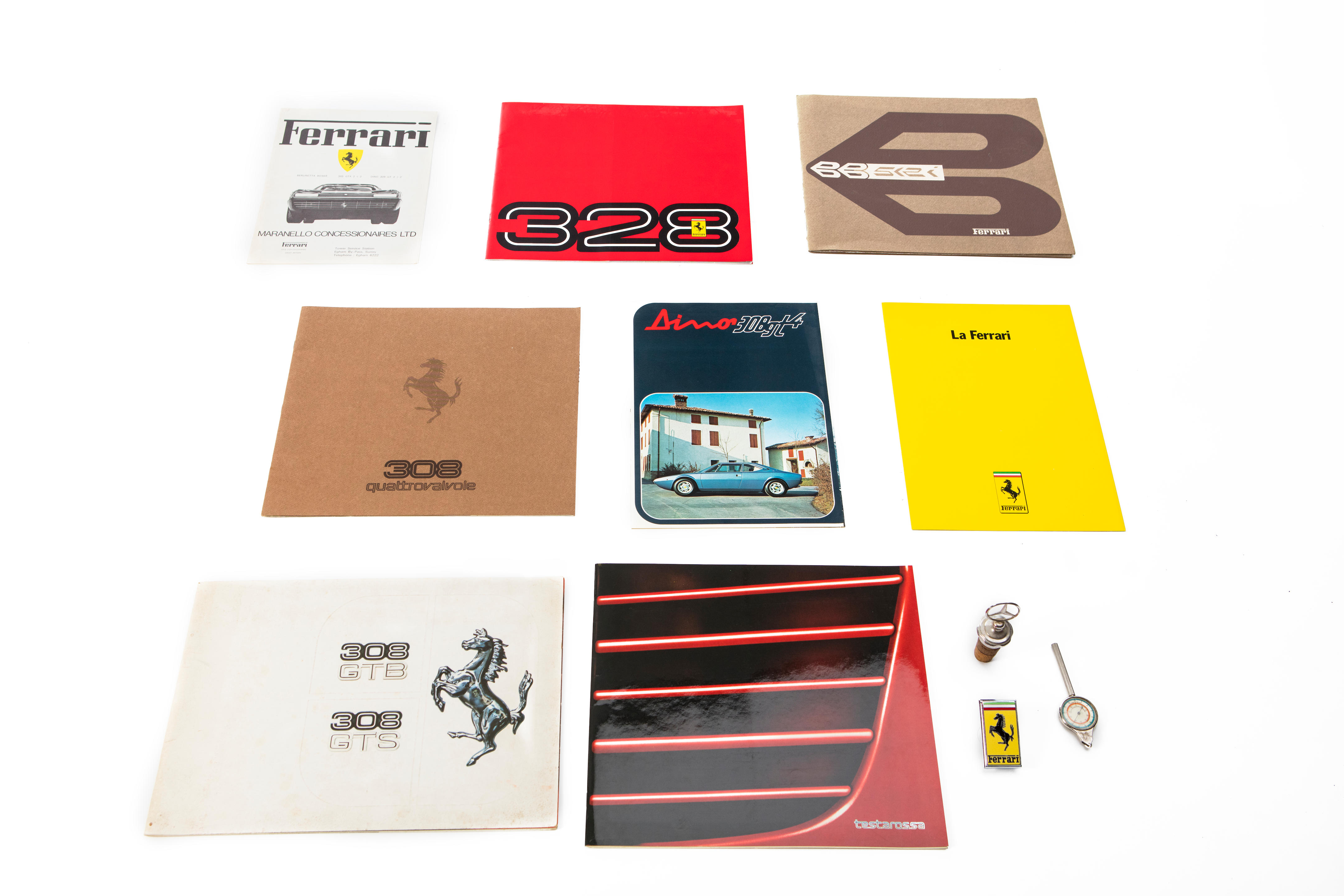 Bonhams Cars : Assorted Ferrari sales brochures and ephemera ((Qty))