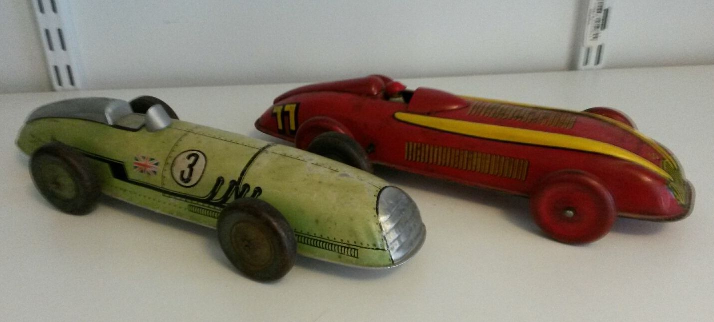 Bonhams Cars Two tinplate single seat racing cars, ((2))