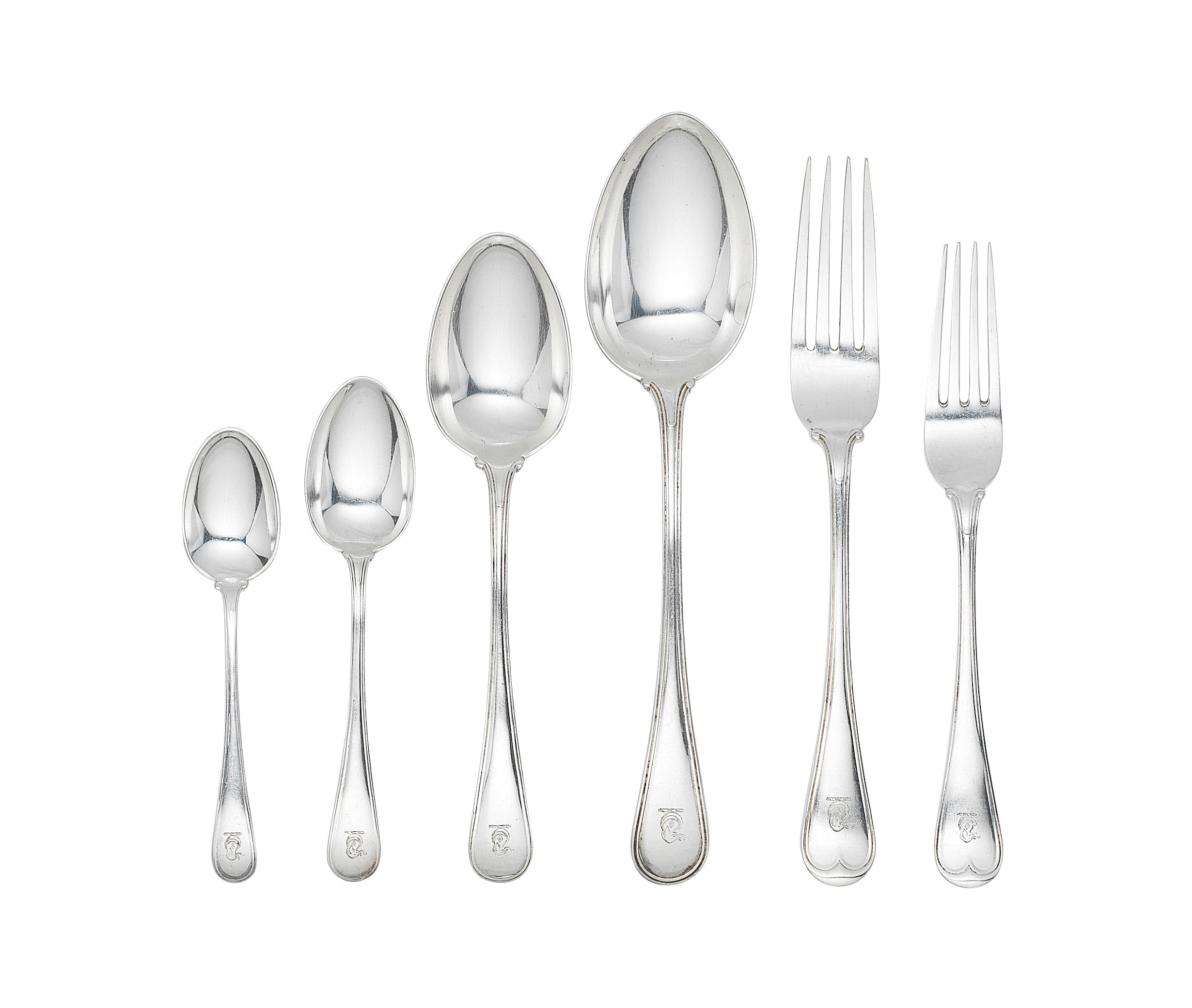 Bonhams : An Old English Thread pattern flatware service by Thomas ...