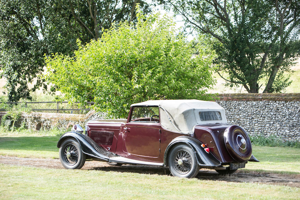 Bonhams : 1934 Bentley 3½-Litre Drophead Coupé Chassis no. B39BN