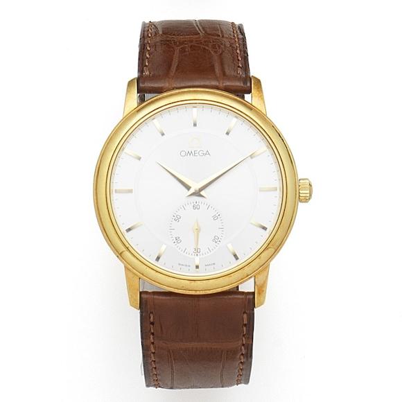 Bonhams : Omega. An 18K gold manual wind wristwatch Ref125.0050, Case ...