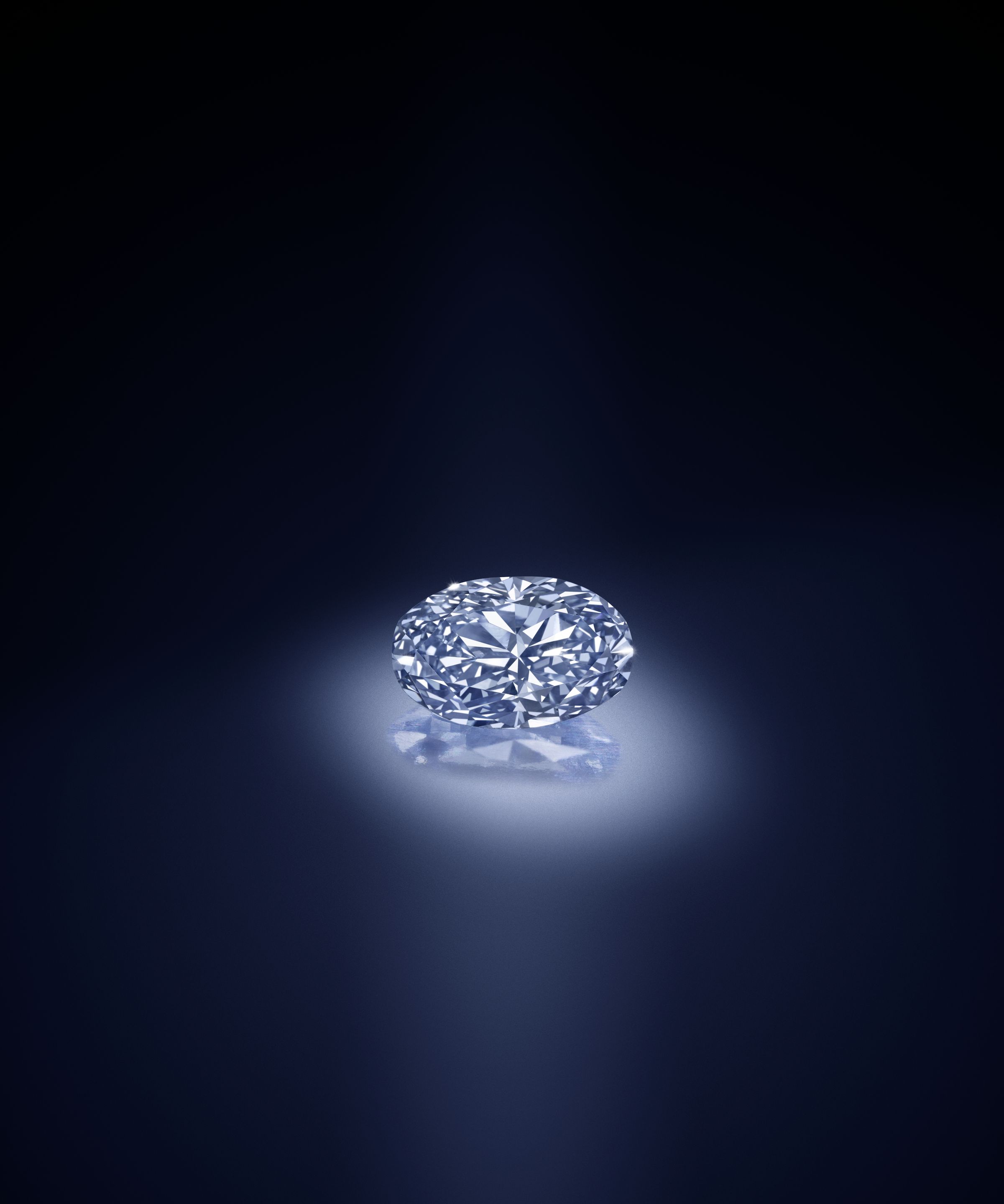 A fancy intense blue diamond ring
