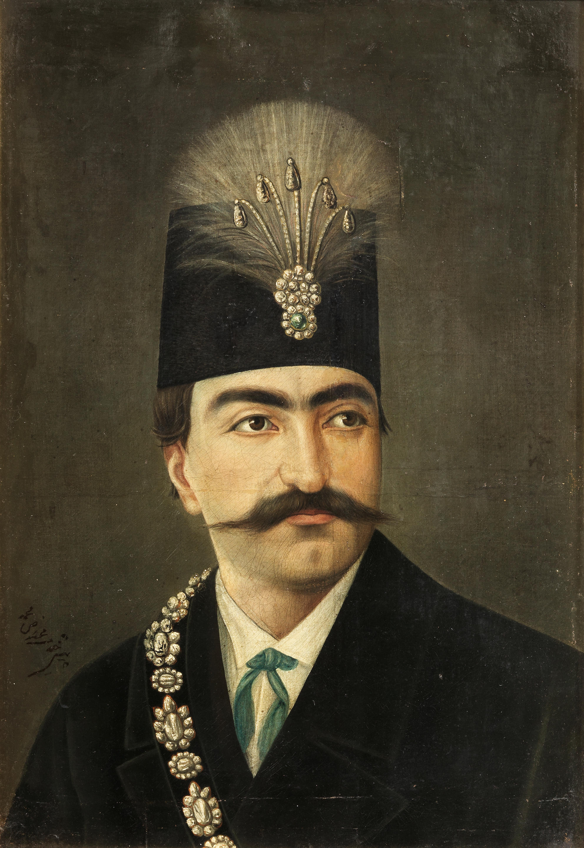 Bonhams Nasr Al Din Shah Qajar Reg 1848 96 Persia By A Follower Of Kamal Al Mulk Second