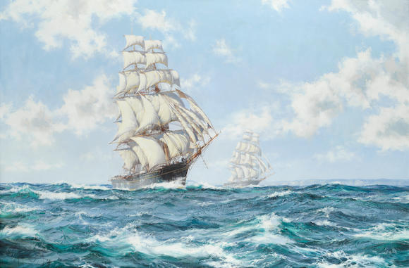 Bonhams : Montague Dawson (British, 1890-1973) The Tea Clippers - The ...