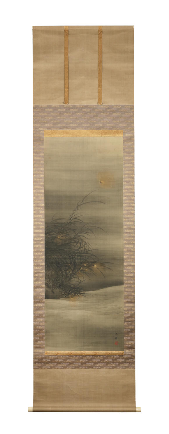 Bonhams : Shiokawa Bunrin (1808-1877) Fireflies at Night Meiji era ...