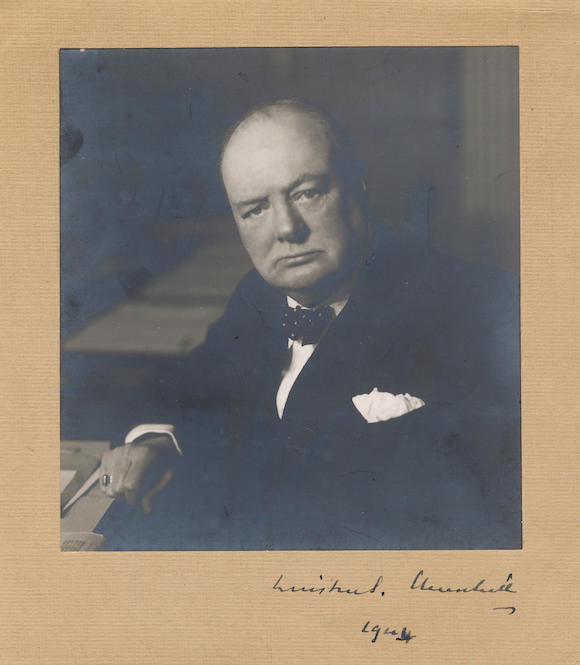 Bonhams : CHURCHILL (WINSTON) Photograph signed and dated (Winston S ...