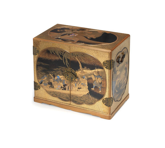 Bonhams : A gold-lacquer kodansu (cabinet) Meiji era (1868-1912), late ...