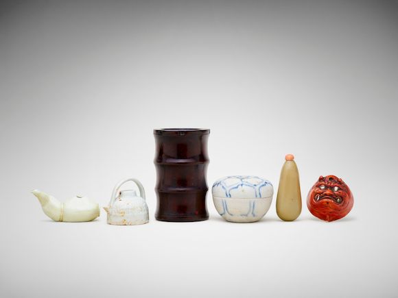 Bonhams : A group of six scholar's objects China, Japan, and Vietnam ...