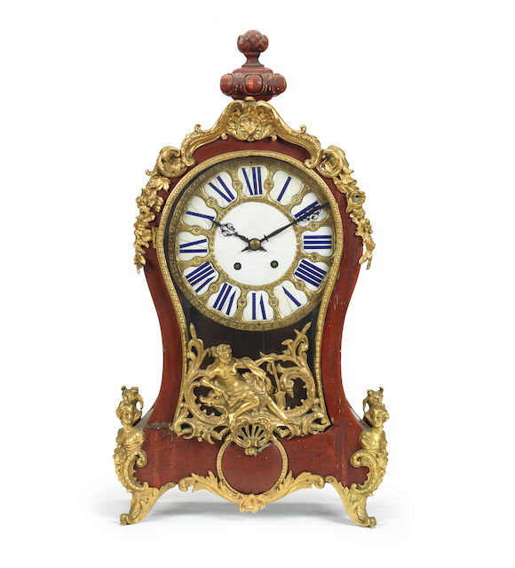 Bonhams : A French 19th century gilt metal mounted bracket clock with ...