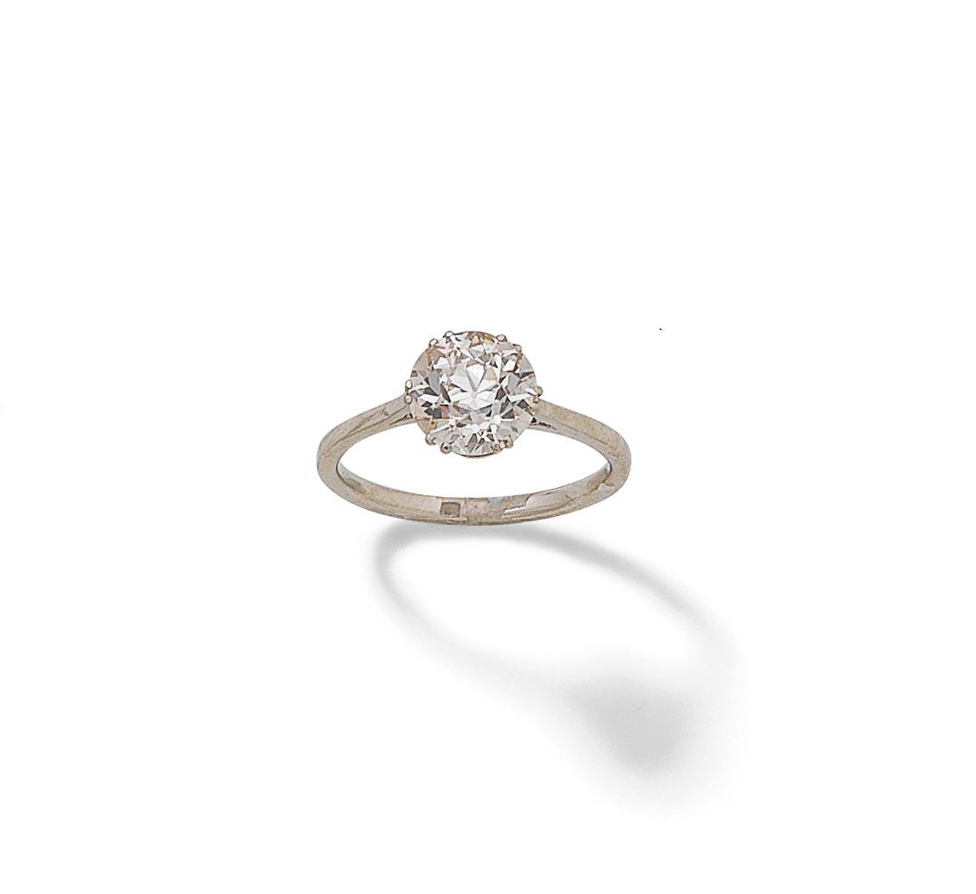 A diamond single-stone ring