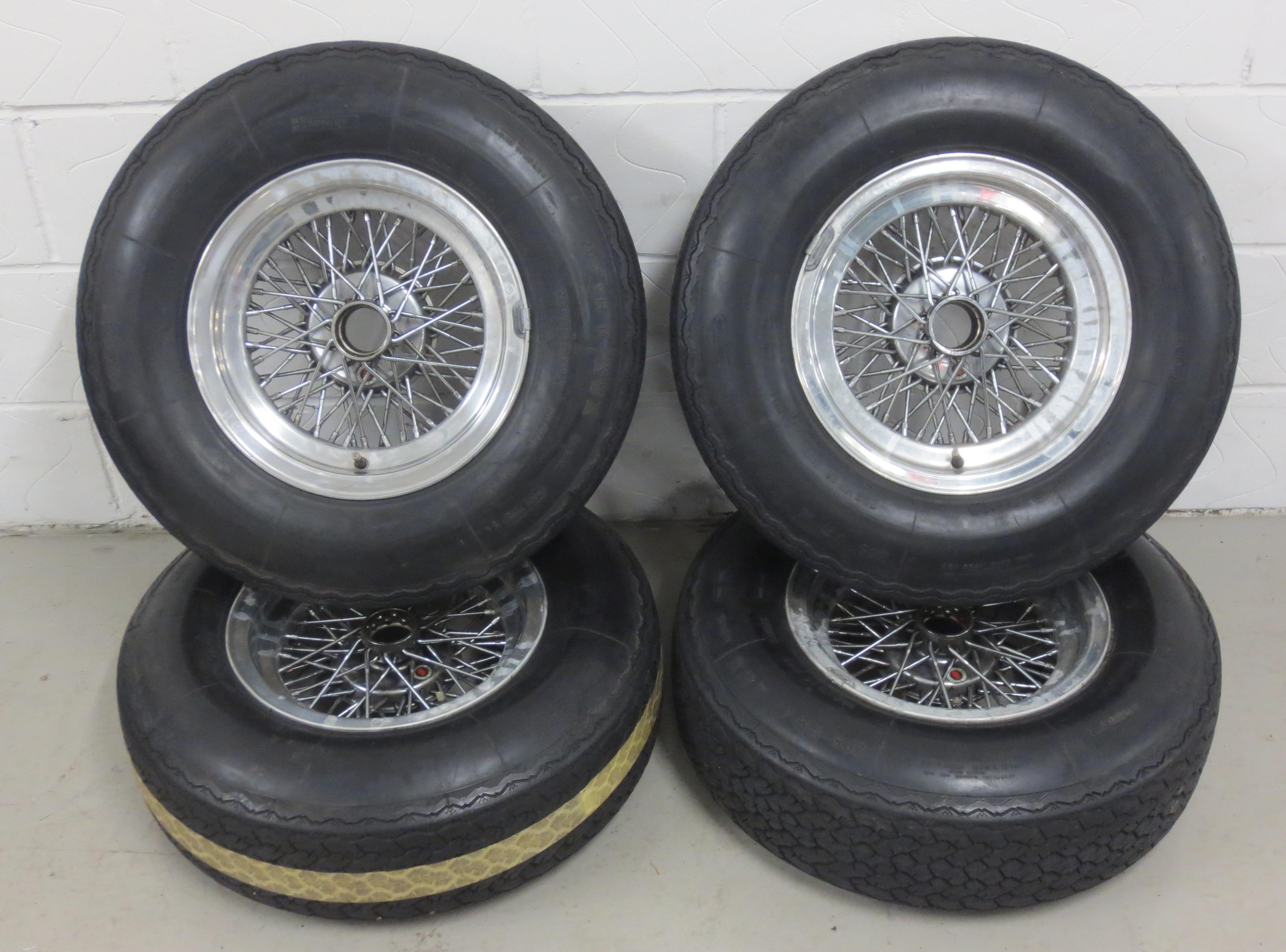 Bonhams Cars : Four Boranni 14 x 6½ RW 3874 wire spoked wheels with ...