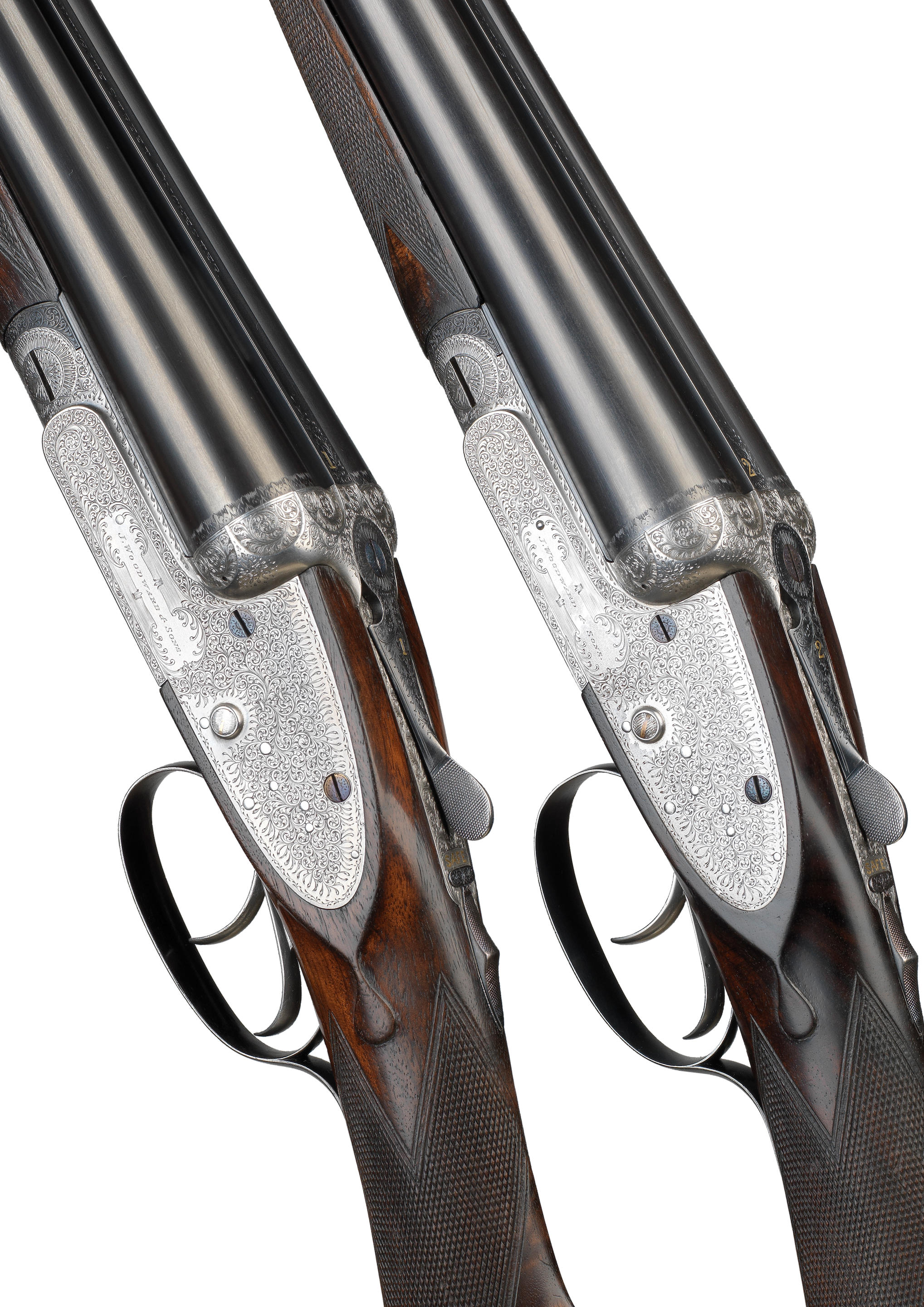 James Woodward matched composed 20 gauge pair of Sidelock Ejector Shotguns  with 27 inch barrels, made for the King of Romania for sale