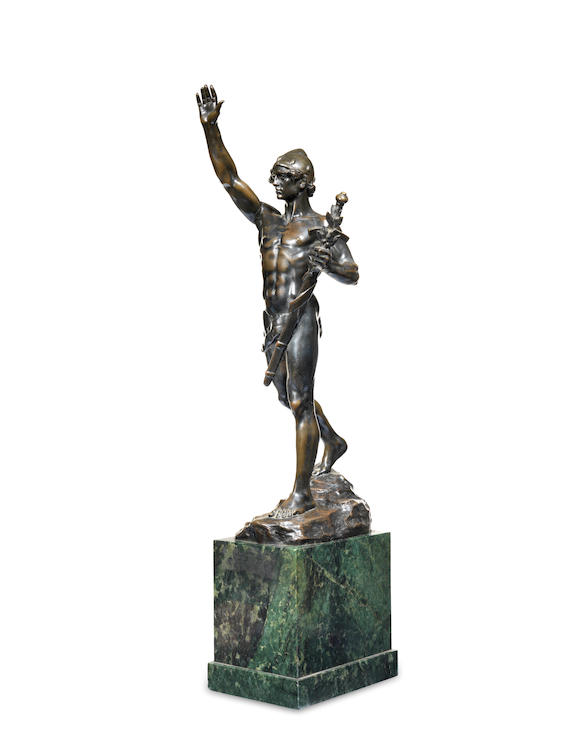 Bonhams : Ferdinand Lugerth (Austrian, 1885-1915) A patinated bronze ...