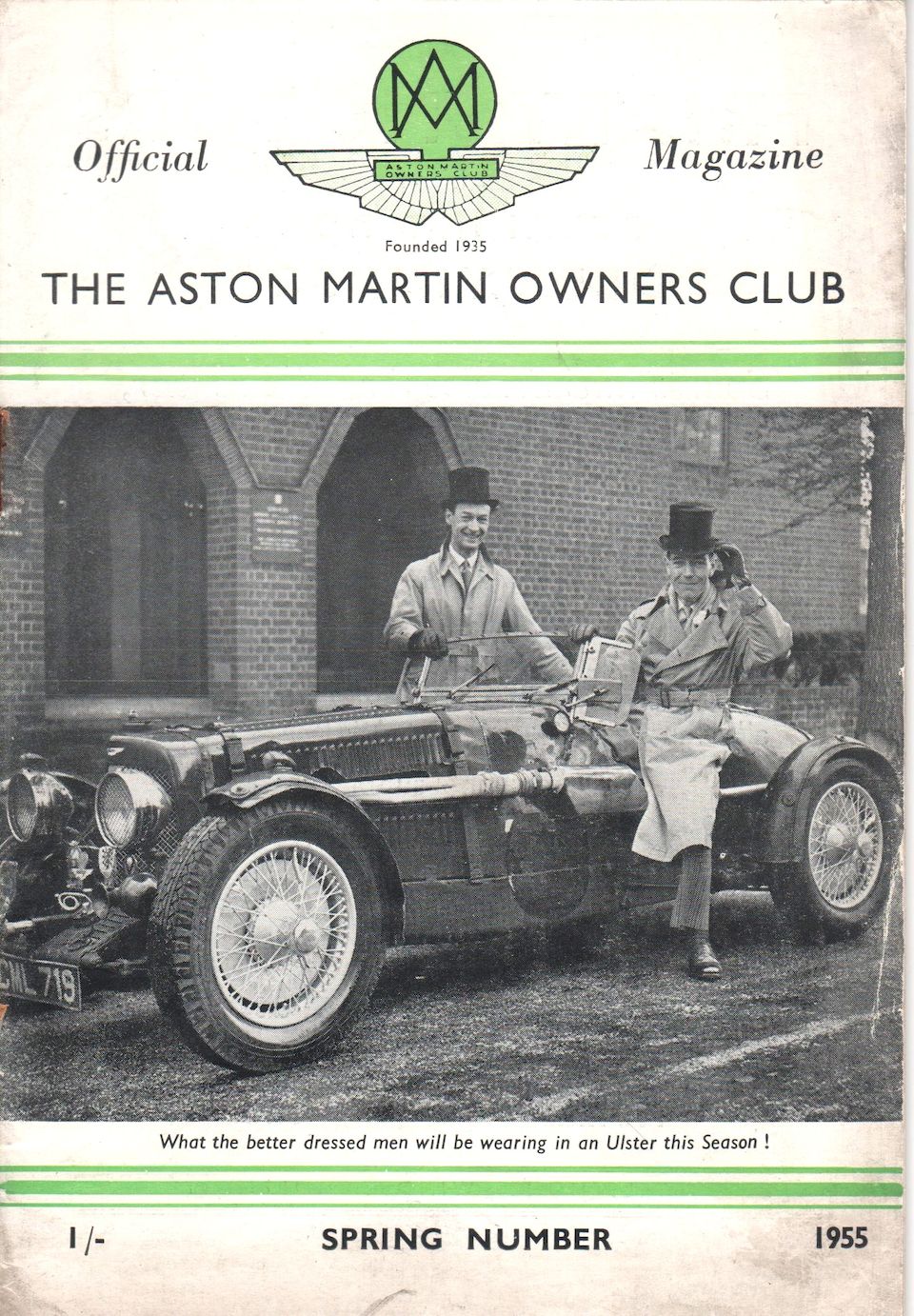 Engagée aux 24 Heures du Mans 1935 par l'usine, 5e  de sa classe,Aston Martin Ulster Sports deux places 1935