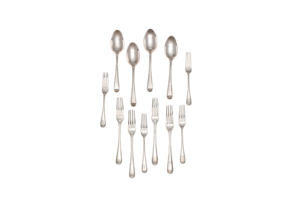 Bonhams : A quantity of 18th, 19th and 20th century silver 'Old English ...