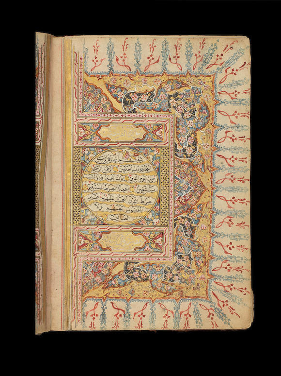 Bonhams An Illuminated Qur An Copied By Mustafa Better Known As Mulla Ahmad Zadeh Islamivi