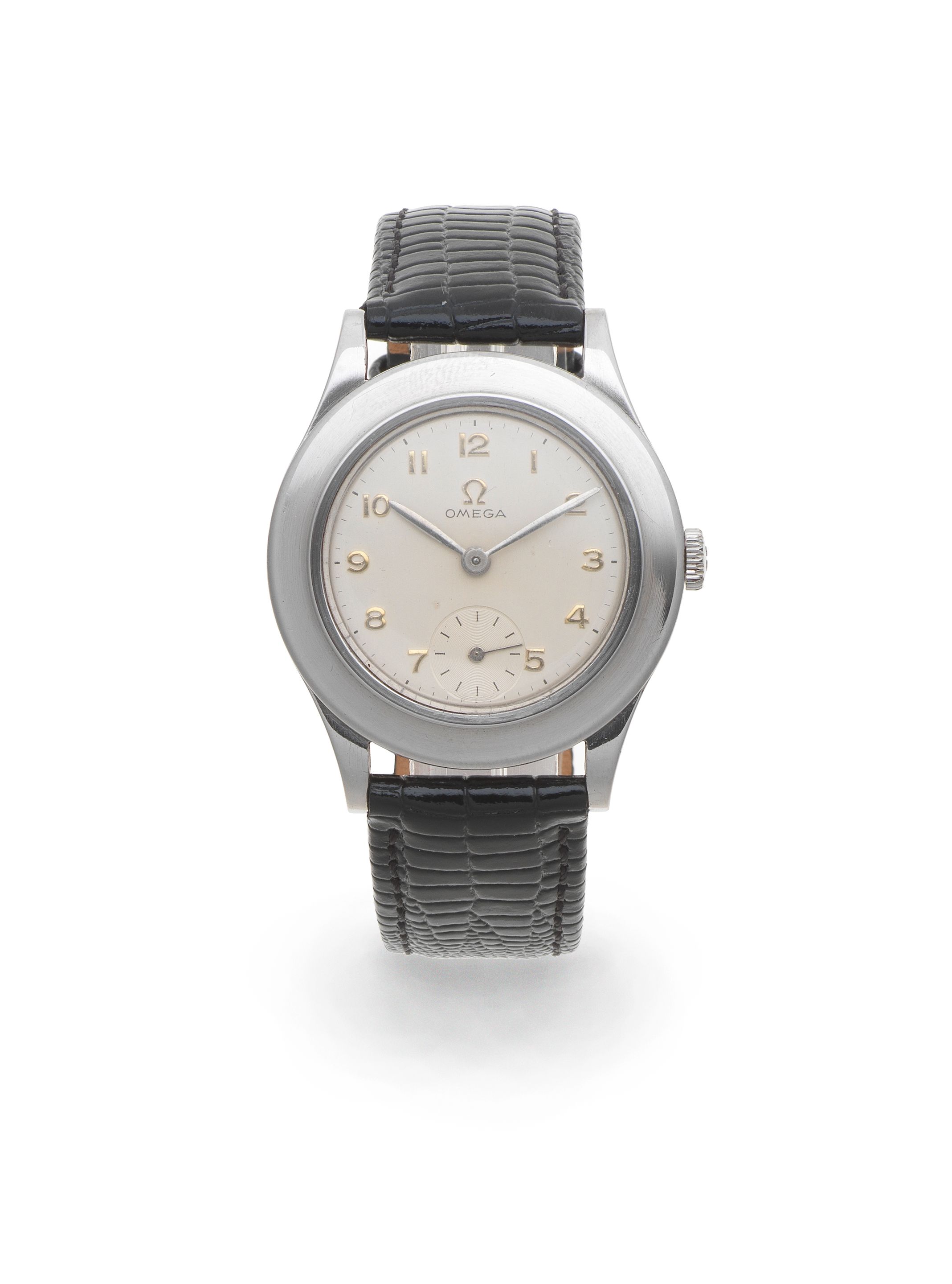 Omega Omega. A stainless steel manual wind wristwatch Circa 1940