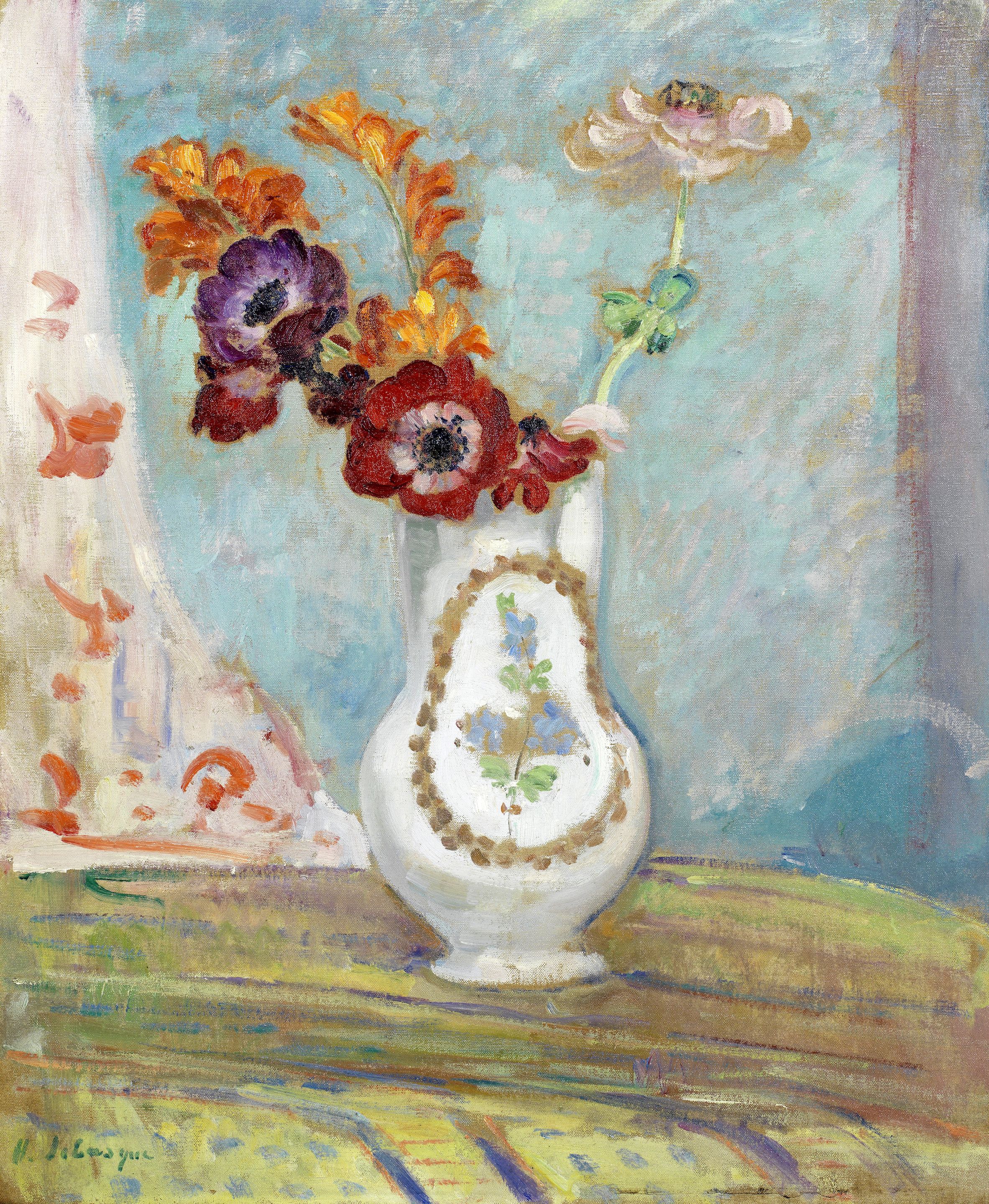 Vase d'anemones