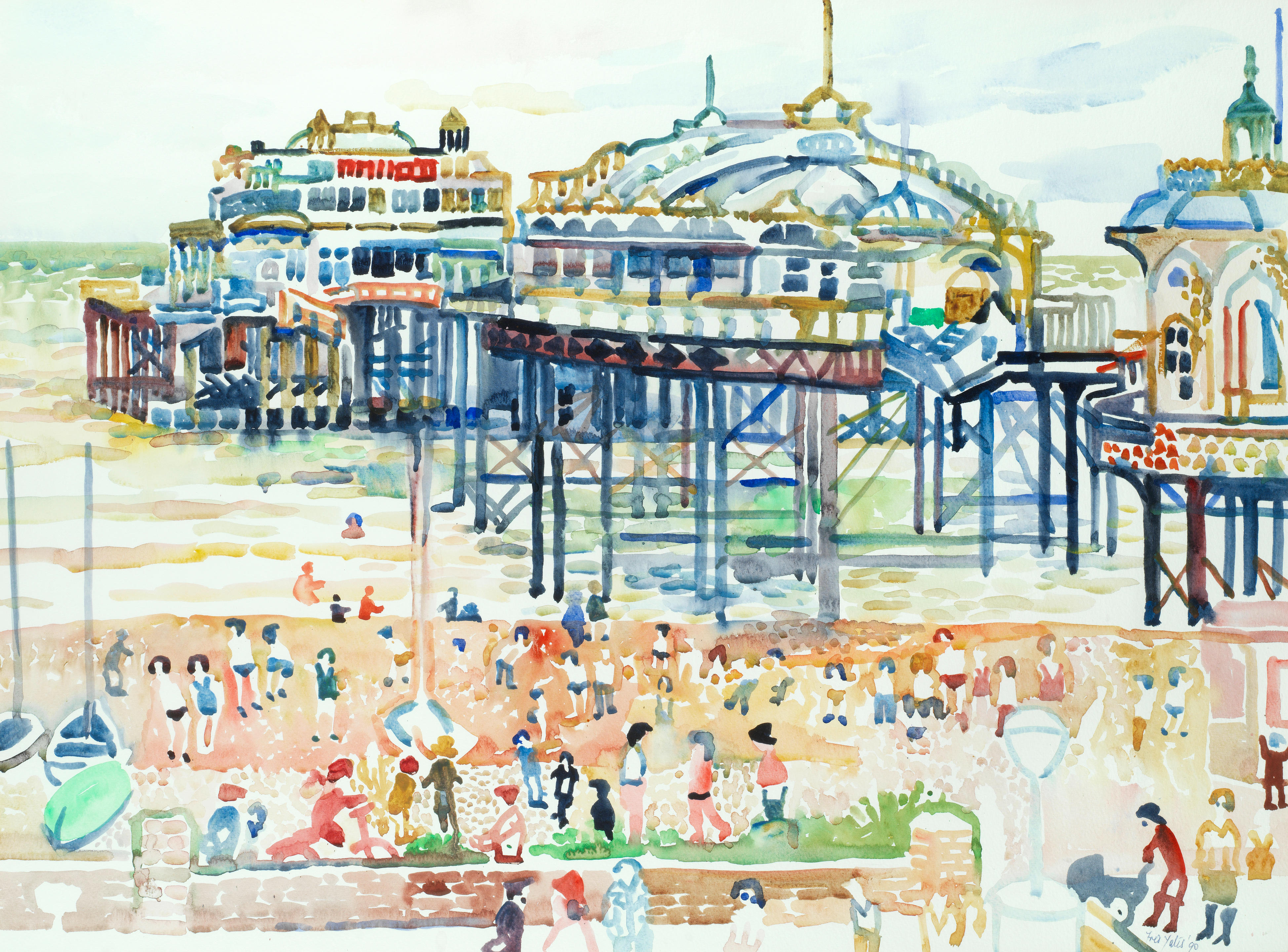 Bonhams : Fred Yates (British, 1922-2008) 'Brighton Pier'