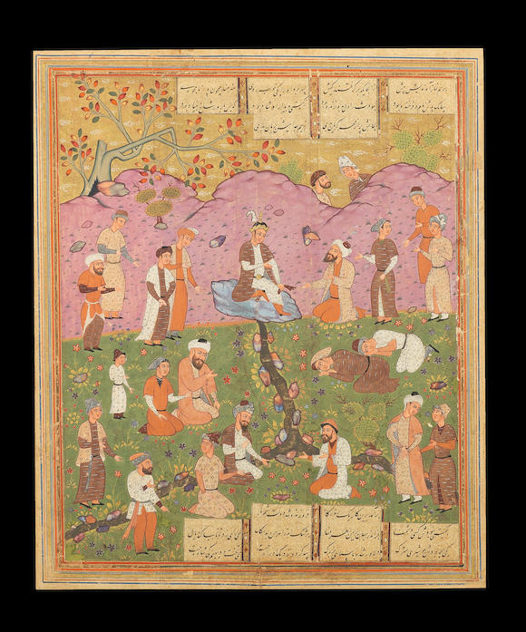 Bonhams An Illustrated Leaf From A Dispersed Manuscript Of Firdausi S Shahnama Depicting The