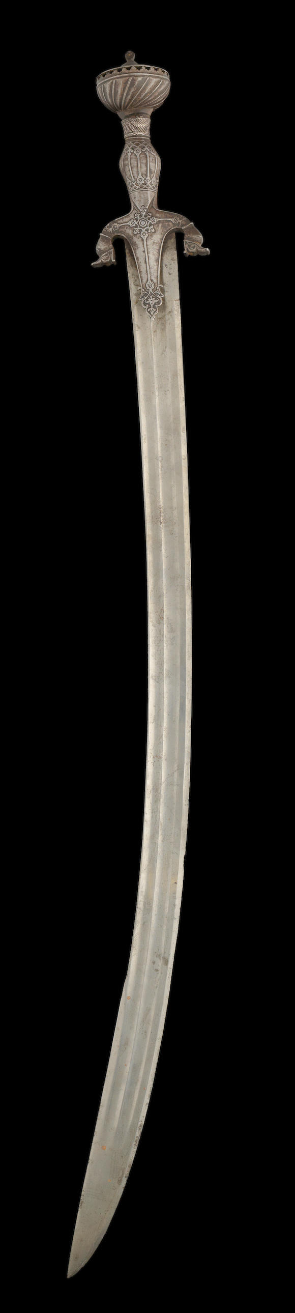 Bonhams A Steel Hilted Sword Pulouar North India 17th 18th Century