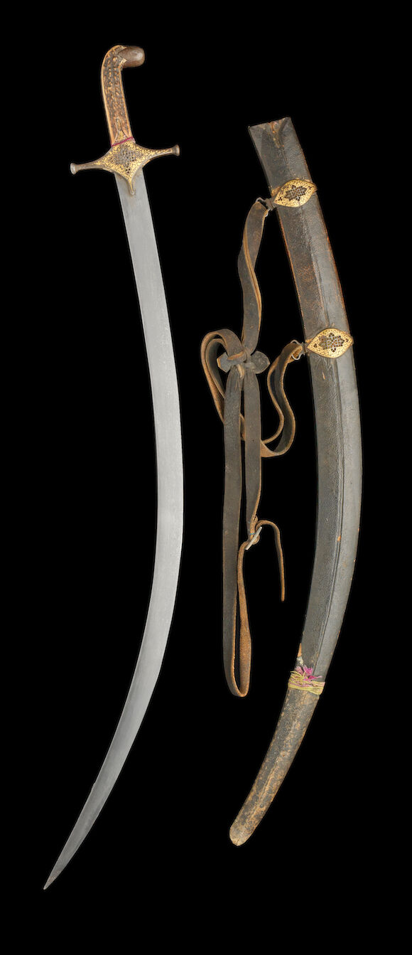 Bonhams : A Safavid gold-damascened steel sword (shamshir) Persia, 17th ...
